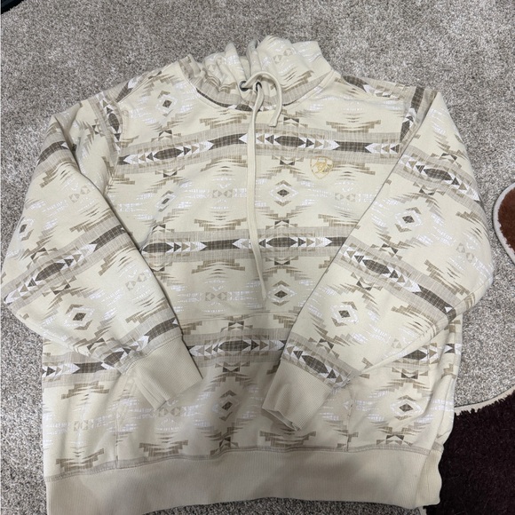 Ariat Other - Ariat Beige and Brown Patterned Turtleneck Sweater